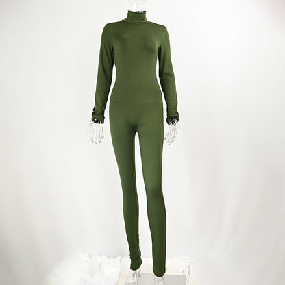 Long Sleeve Fleece-lined Jumpsuit