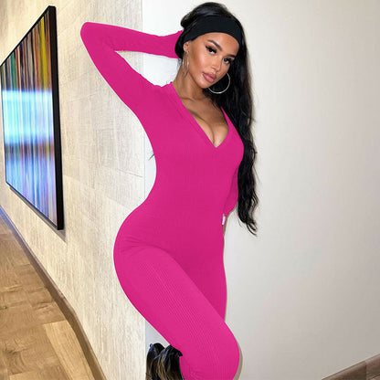 Sports Long Sleeve Jumpsuit