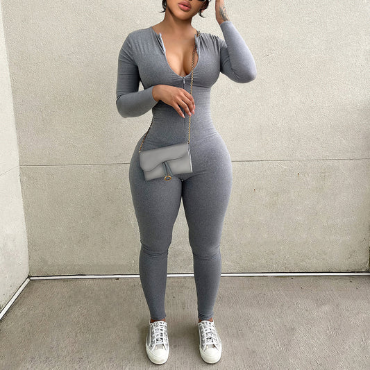 Tight Long Sleeve Jumpsuit