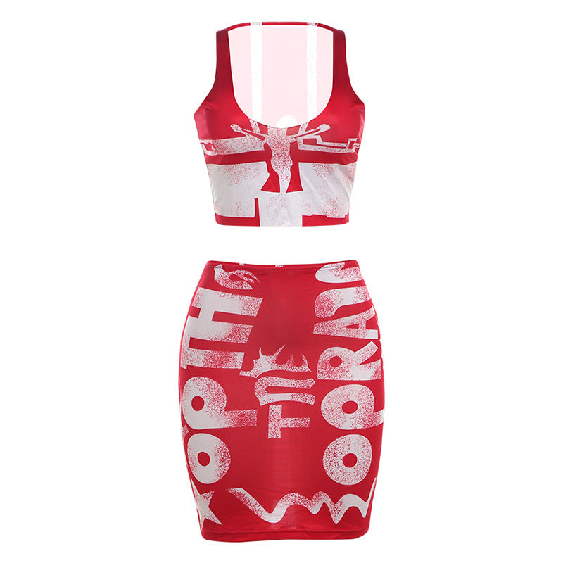 Digital Printing Sleeveless Suit